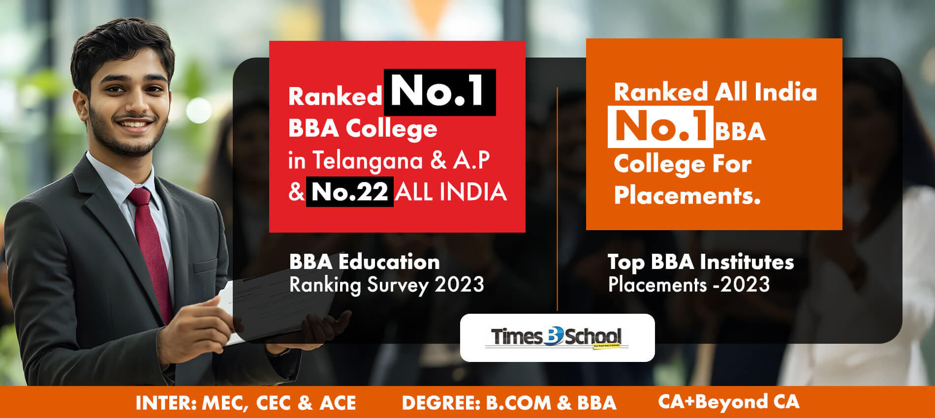 Ranked No. 1 BBA College in Telangana & No. 22 All India